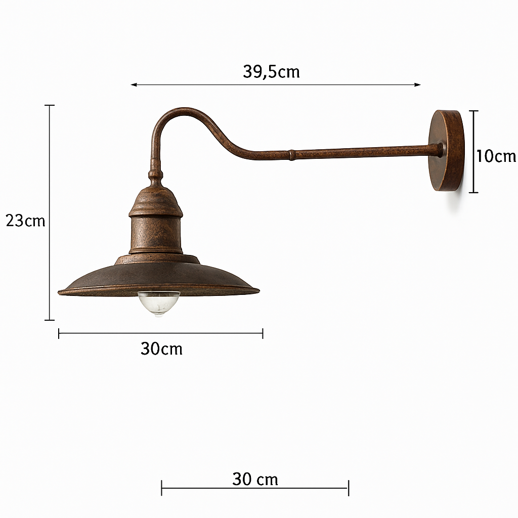 applique industrielle américaine pour extérieur jardin et escalier