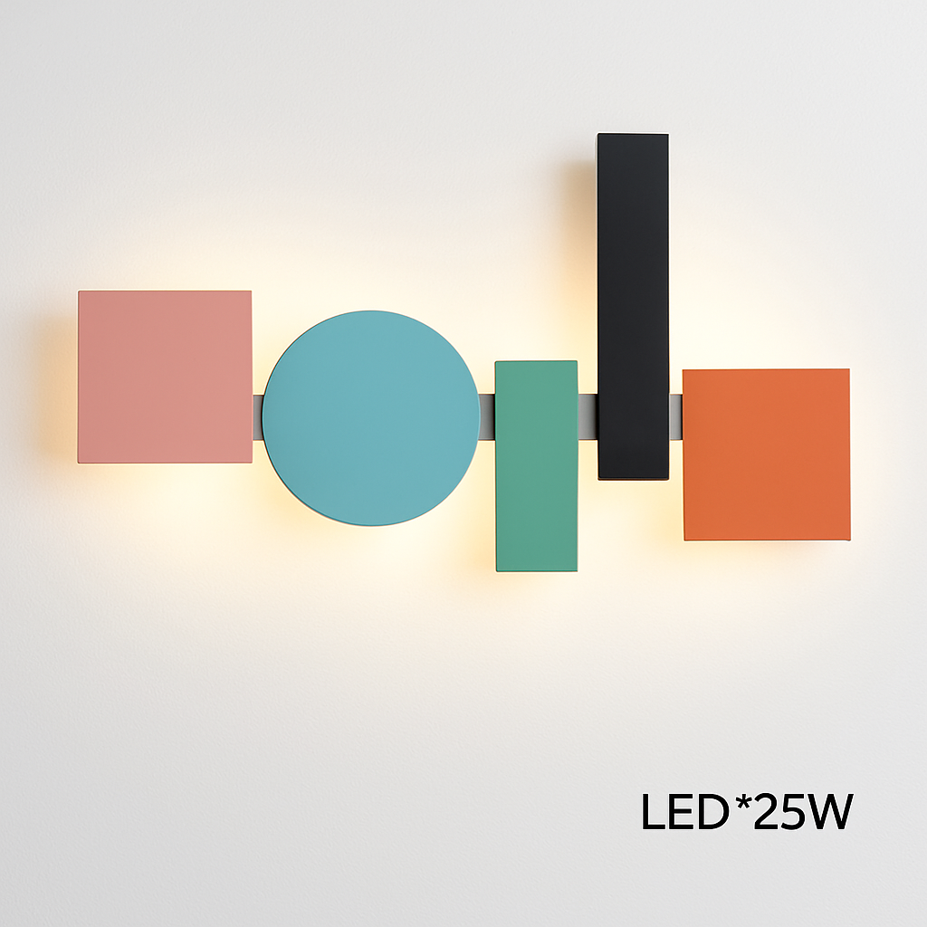 Applique LED design nordique colorée