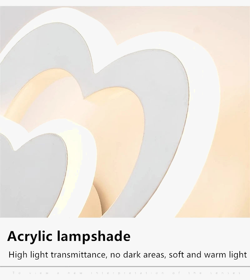 Applique LED en forme de coeur