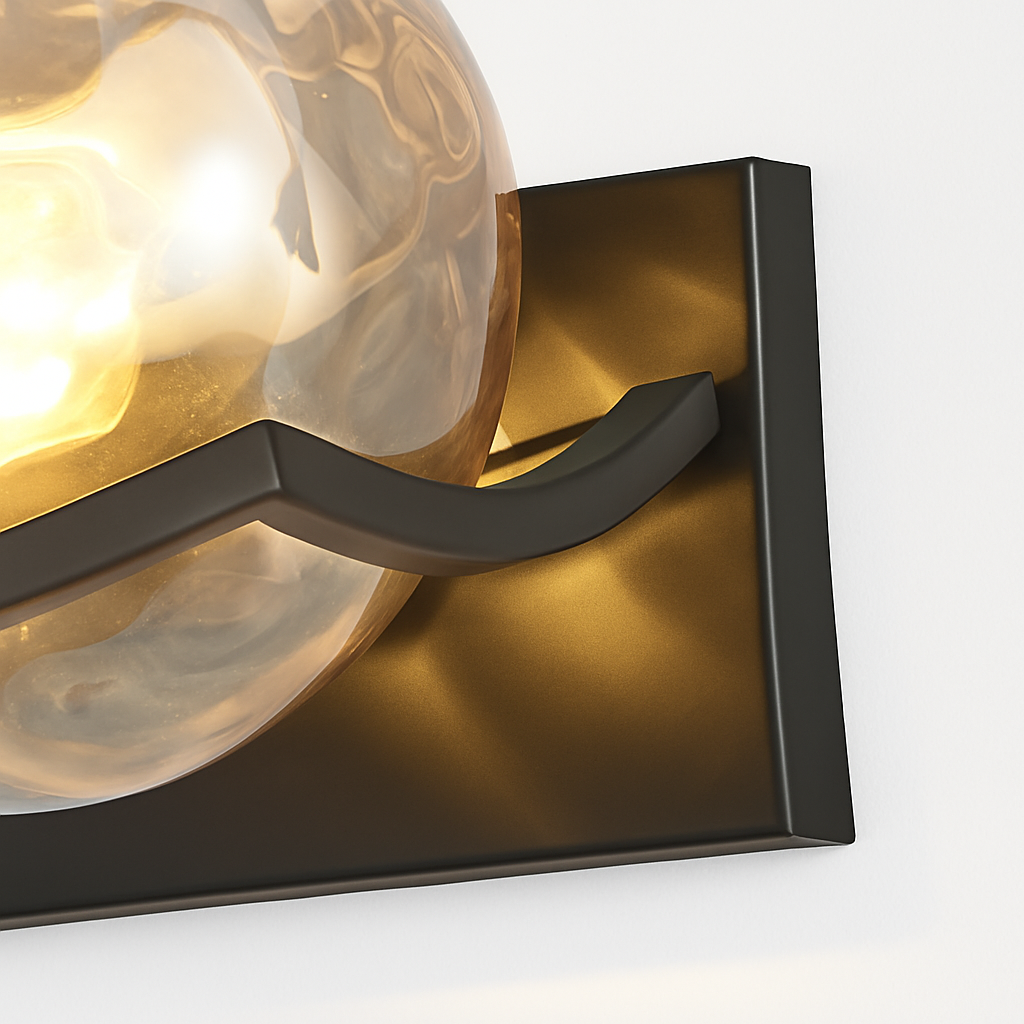 applique led moderne avec abat-jour en verre pour hôtels