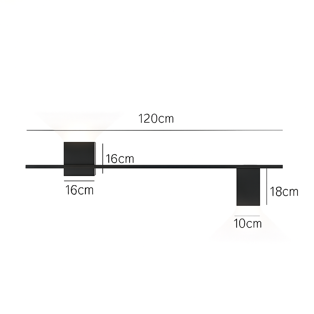 applique led moderne intérieur angle style nordique longue