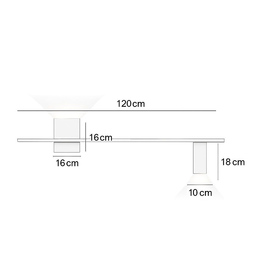 applique led moderne intérieur angle style nordique longue