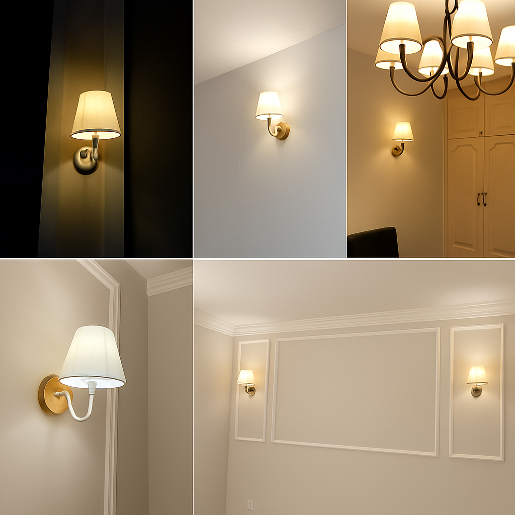 applique led moderne tissu murale