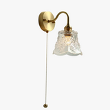 applique led moderne verre chaîne interrupteur nordique cuivre lumière