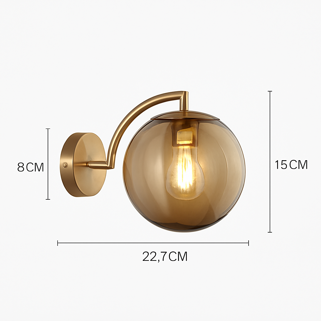 applique led moderne verre minimaliste