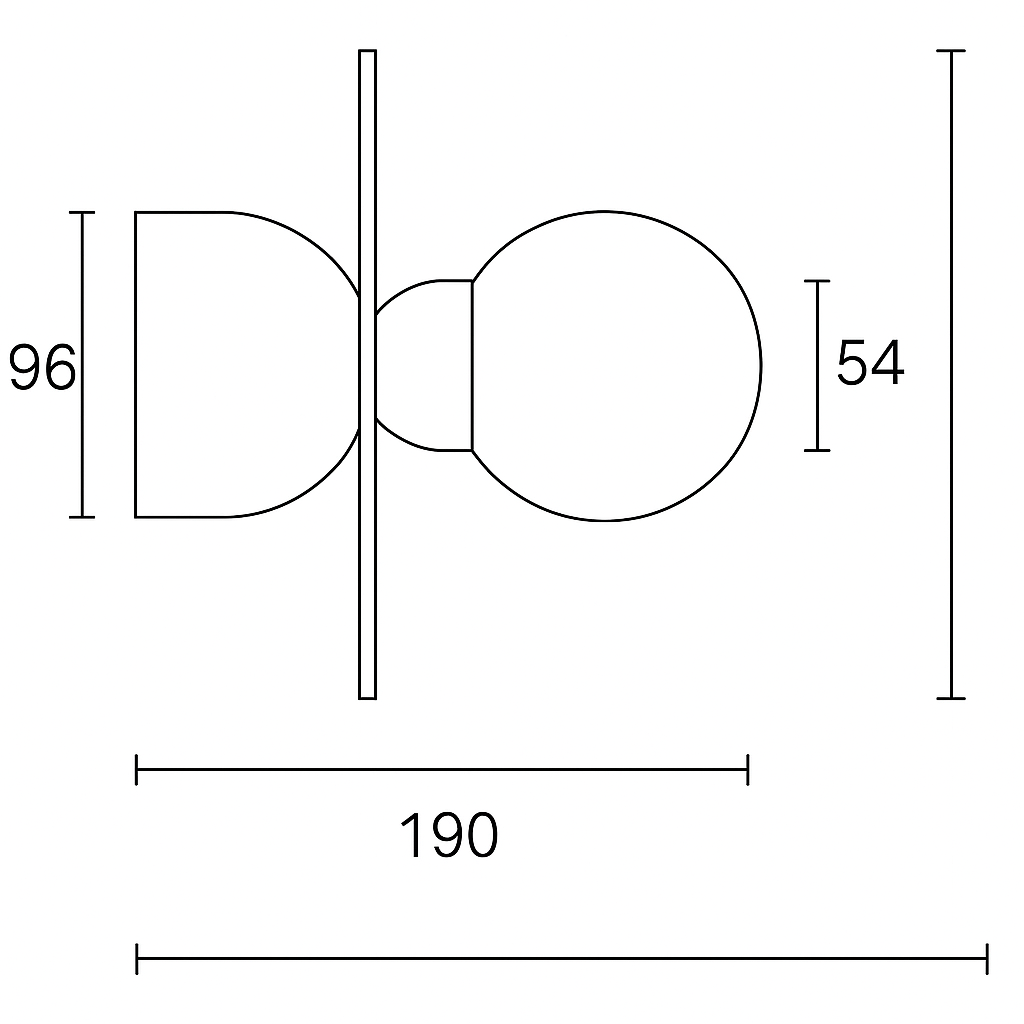 Applique LED rond dorée Art style