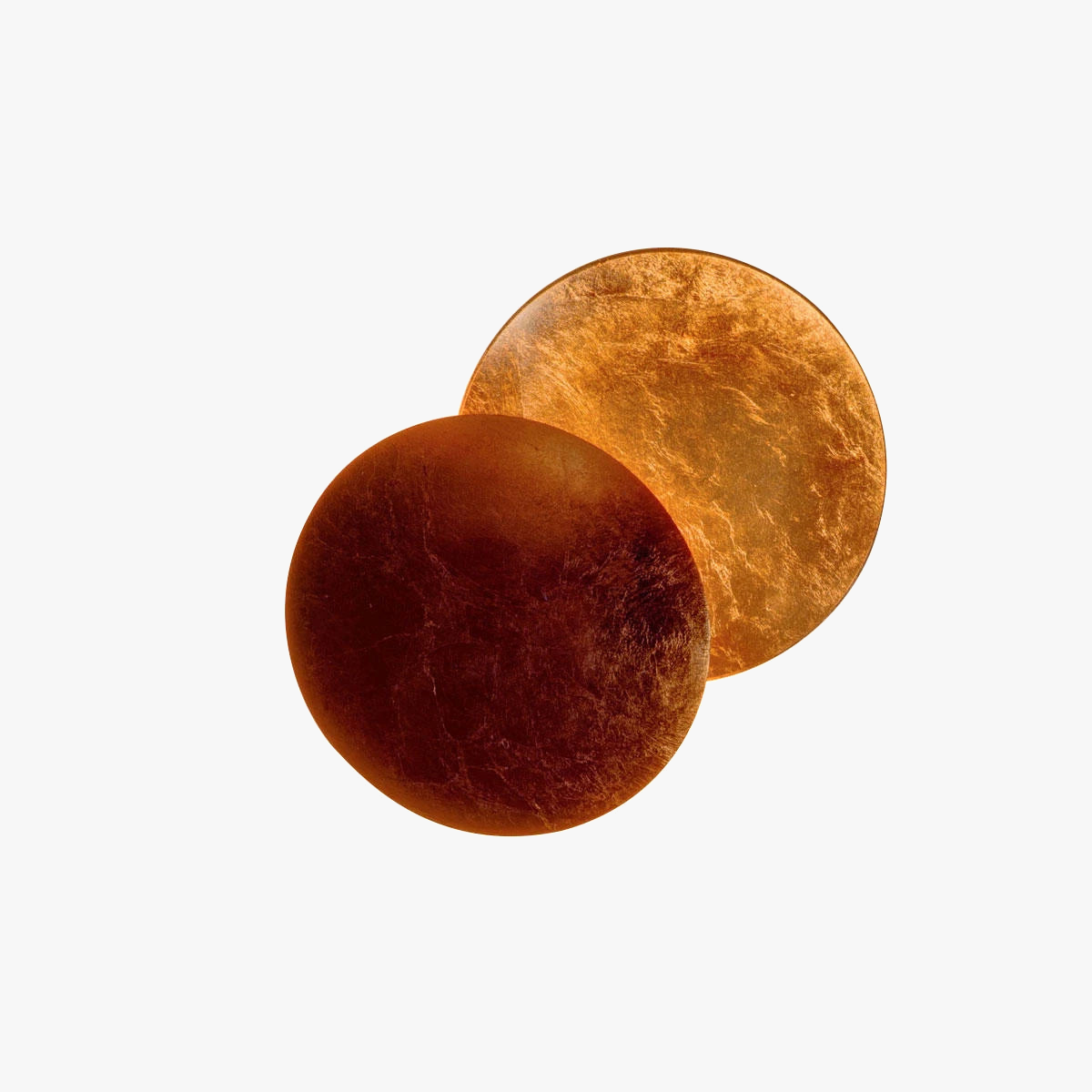 Applique LED ronde or cuivre moon eclipse