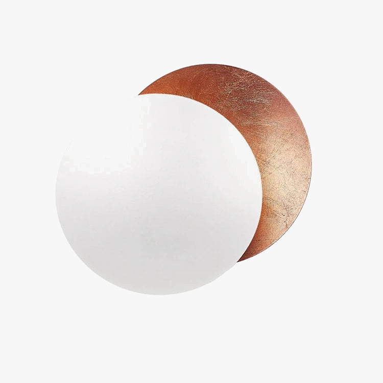 Applique LED ronde or cuivre moon eclipse