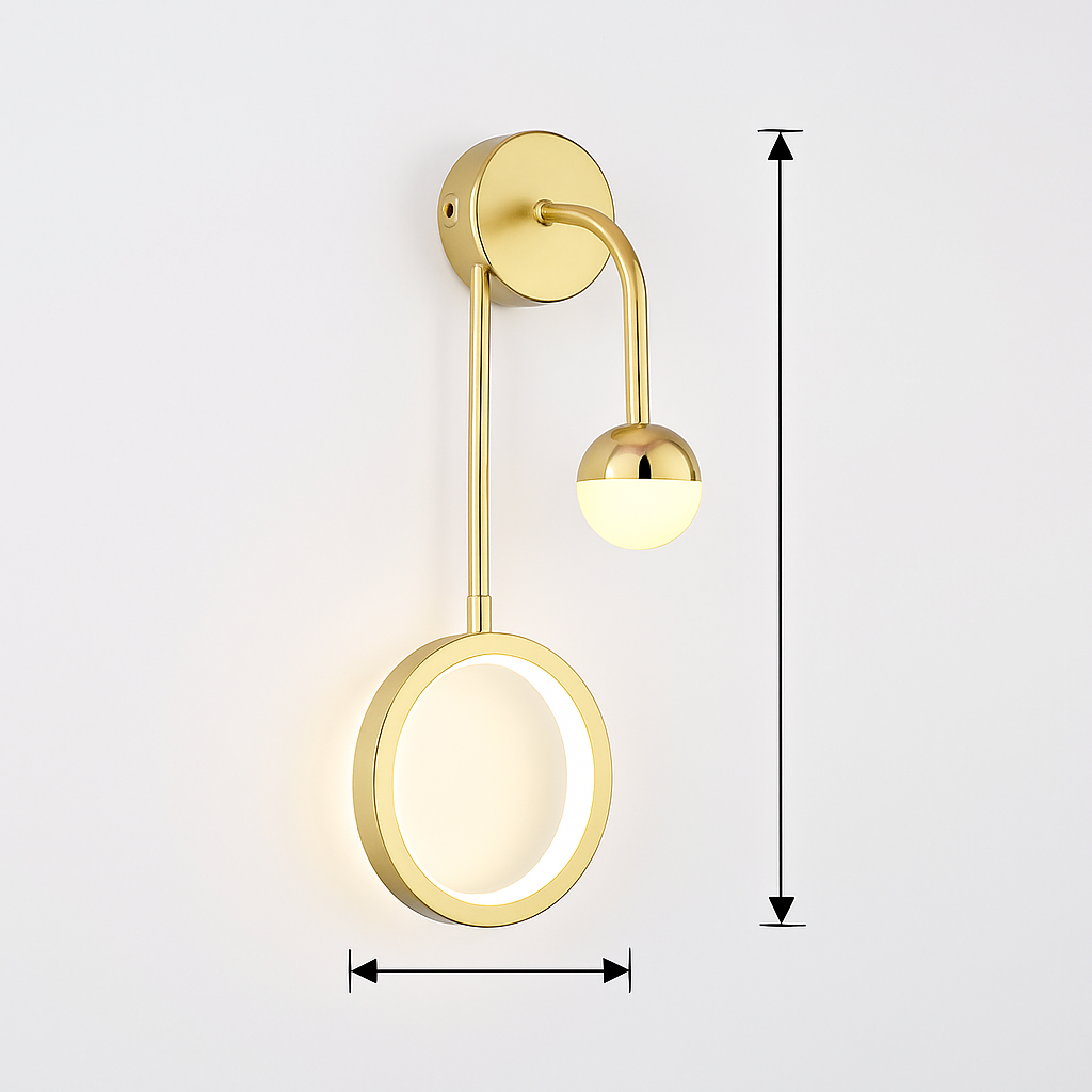 applique led ronde tête lit salon créatif nordique murale