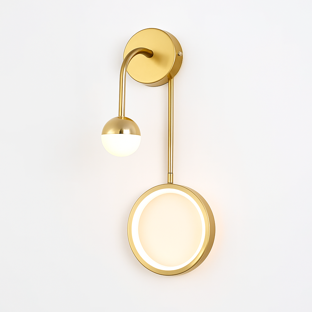 applique led ronde tête lit salon créatif nordique murale