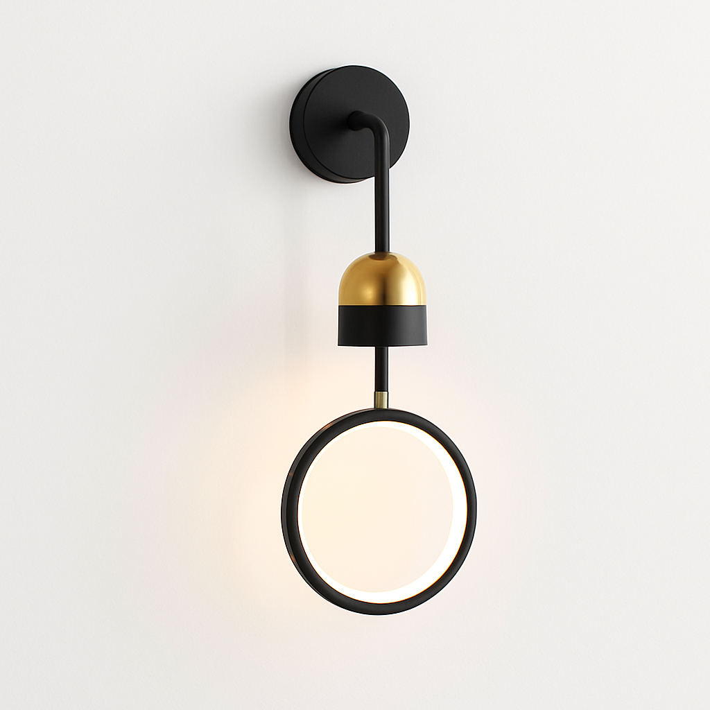 applique led ronde tête lit salon créatif nordique murale