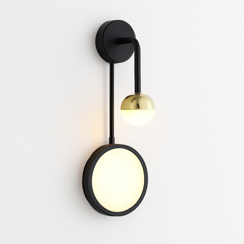 applique led ronde tête lit salon créatif nordique murale