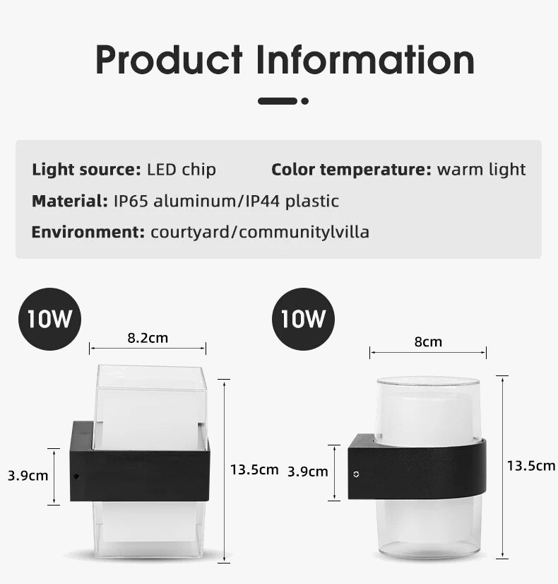 Applique LED étanche extérieur intérieur