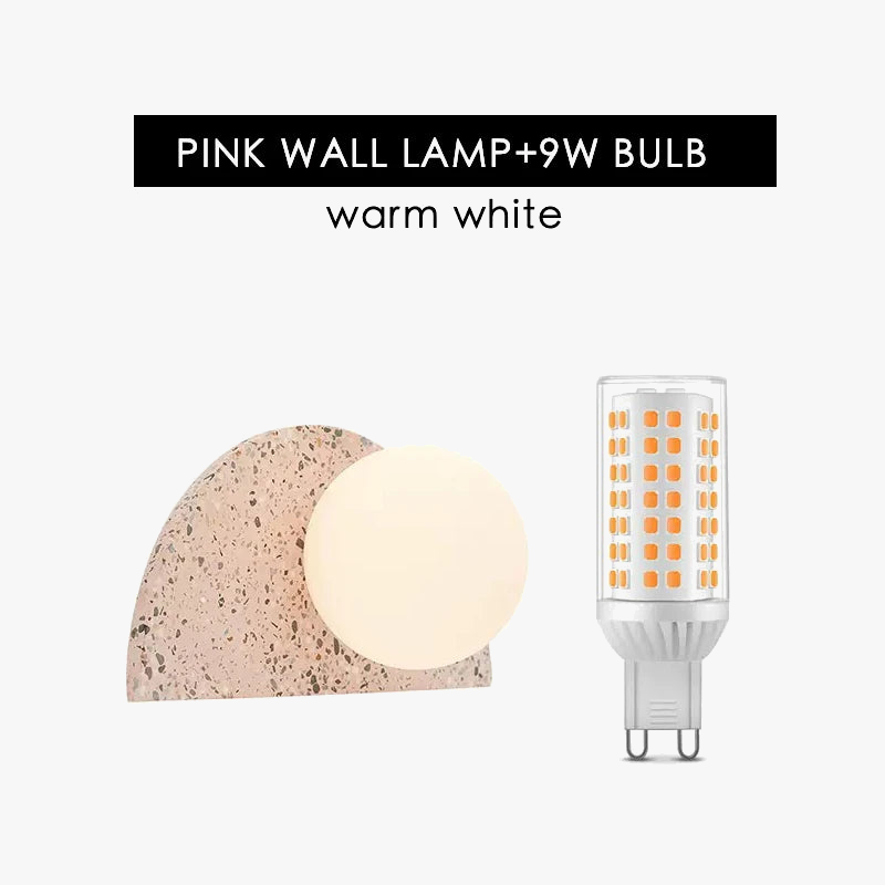 applique led terrazzo japonais rétro nordique pour homestay
