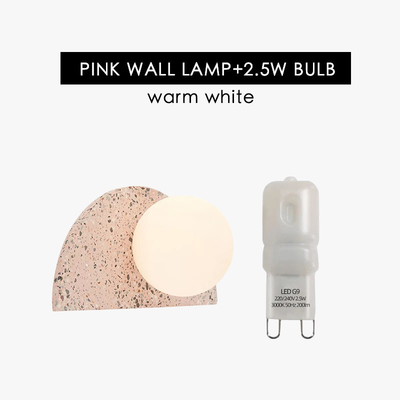 applique led terrazzo japonais rétro nordique pour homestay