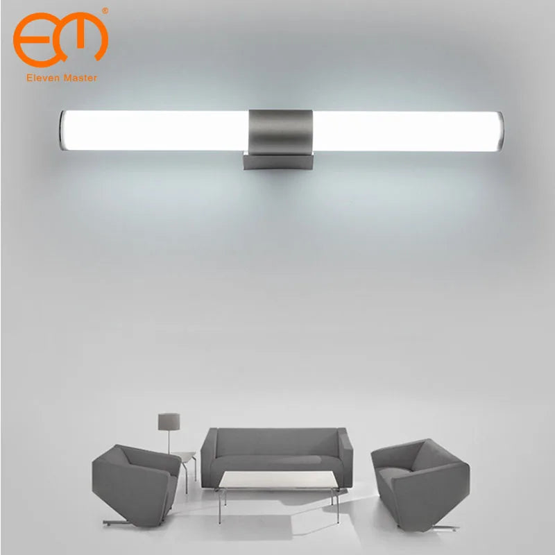 applique moderne en aluminium tube led étanche acrylique décoration murale