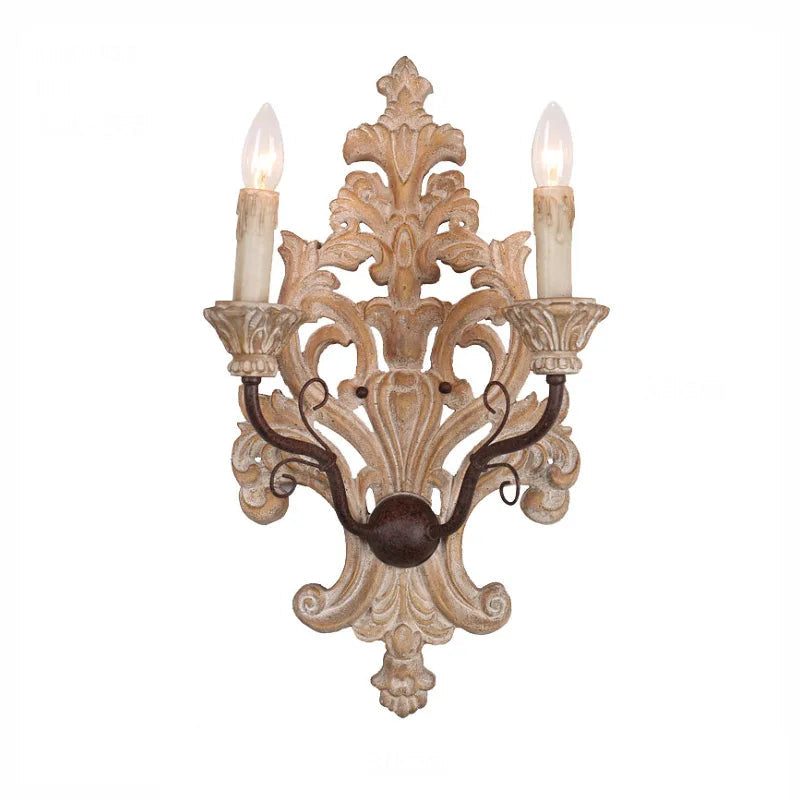applique murale antique en bois massif style nordique pour décoration de club