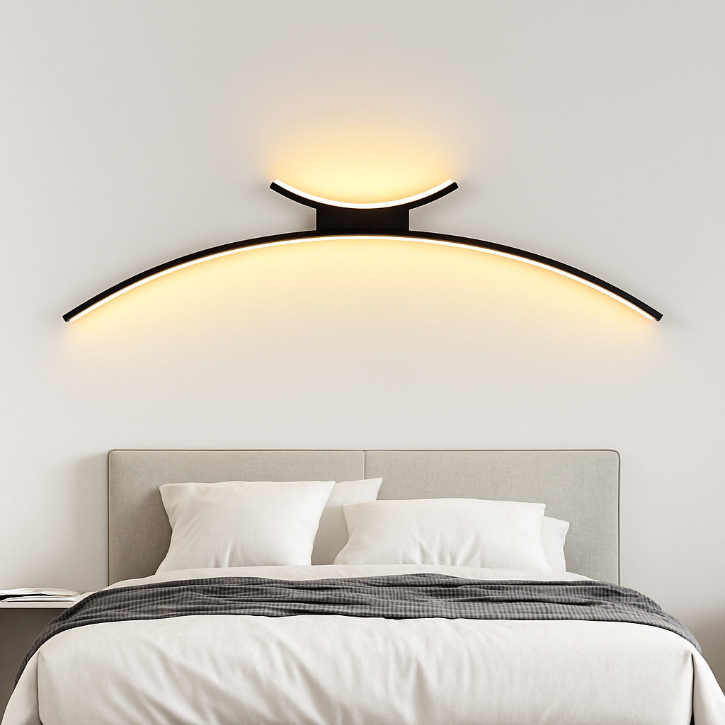 Applique murale arc de cercle design minimaliste à LED