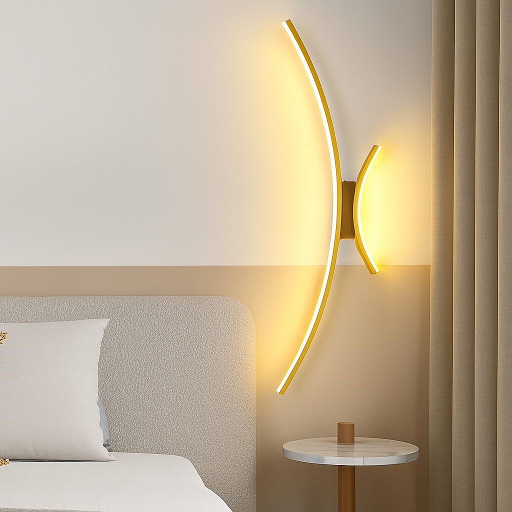 Applique murale arc de cercle design minimaliste à LED