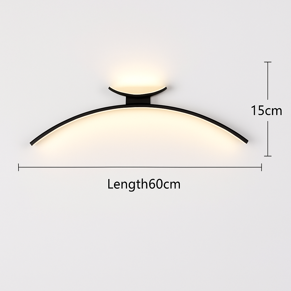 Applique murale arc de cercle design minimaliste à LED