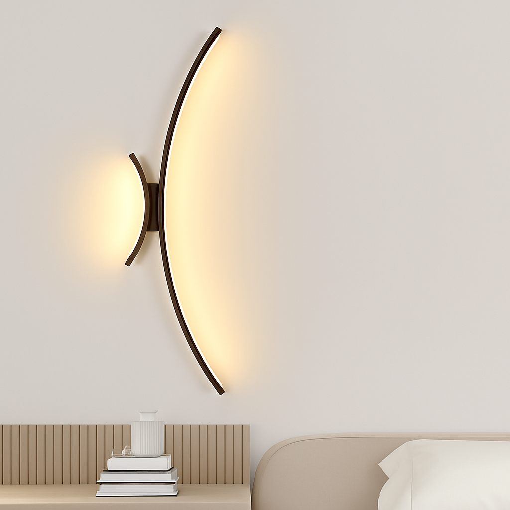 Applique murale arc de cercle design minimaliste à LED