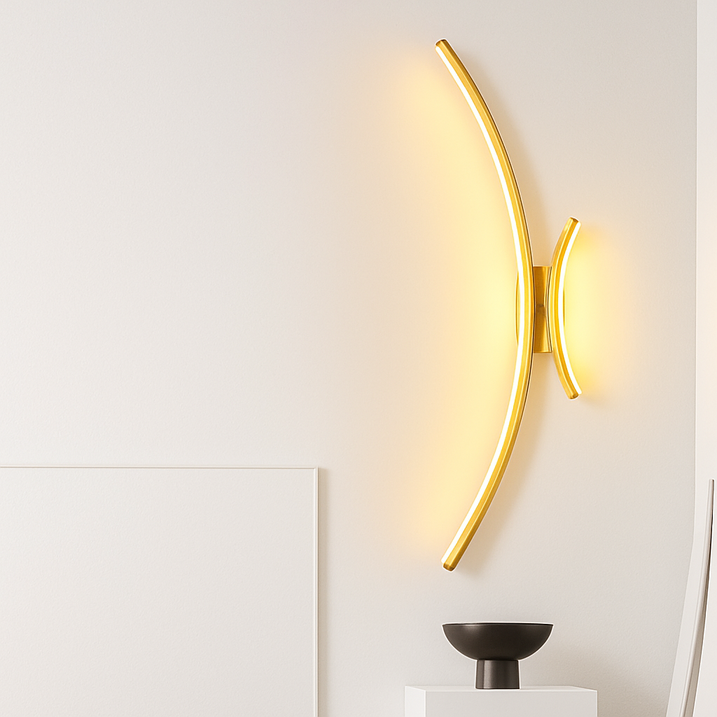 Applique murale arc de cercle design minimaliste à LED