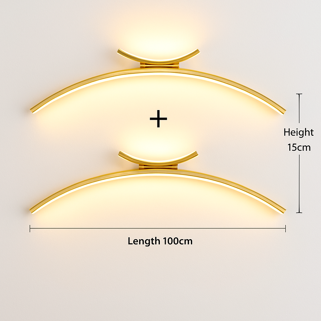 Applique murale arc de cercle design minimaliste à LED