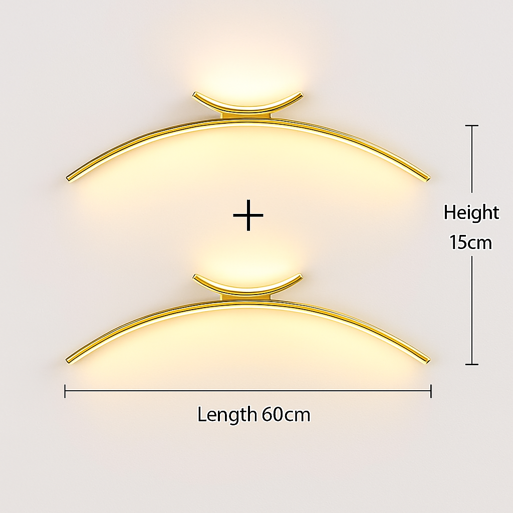 Applique murale arc de cercle design minimaliste à LED