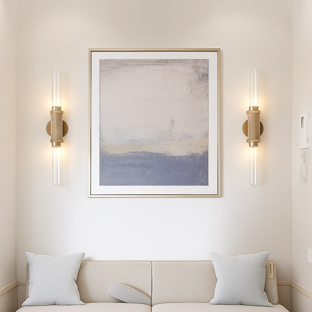 applique murale art déco en verre et métal pour éclairage domestique