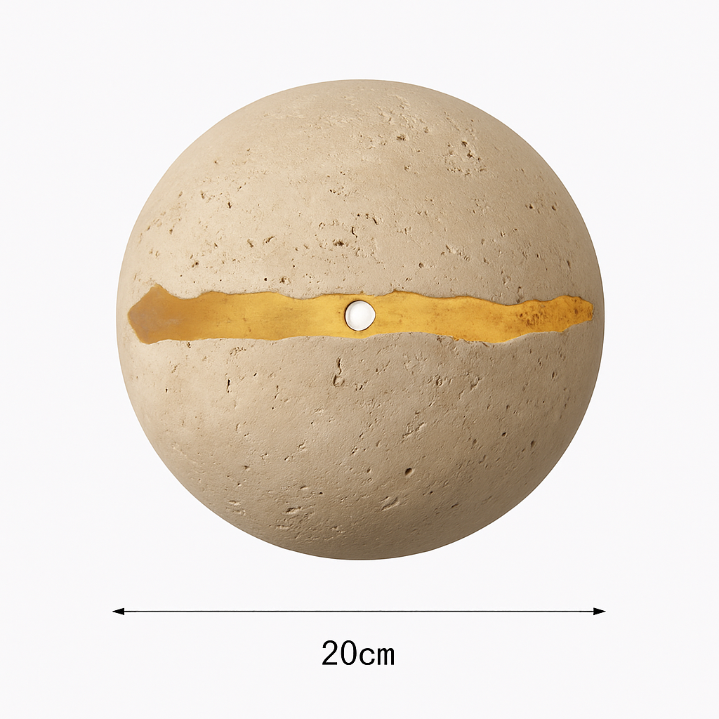 applique murale artistique en pierre naturelle pour luminaires d'ambiance
