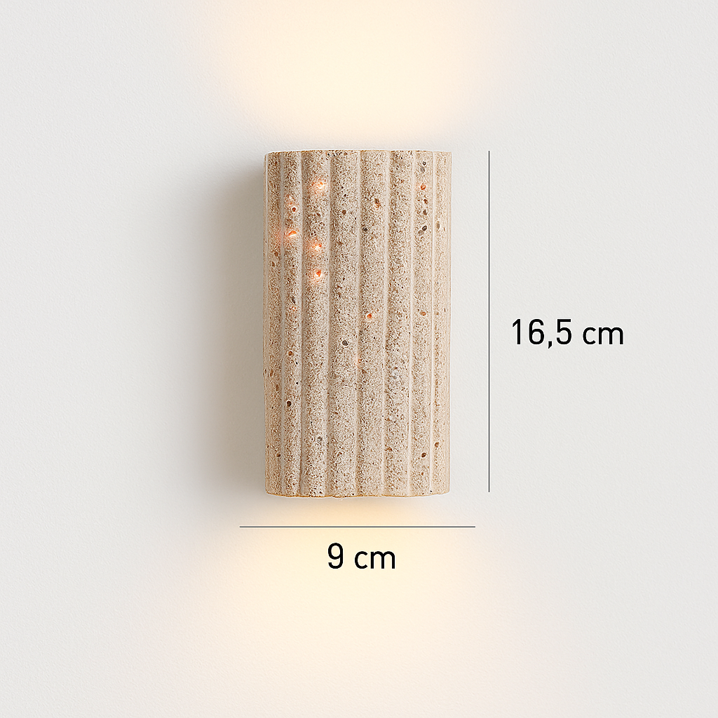 applique murale artistique en pierre naturelle pour luminaires d'ambiance