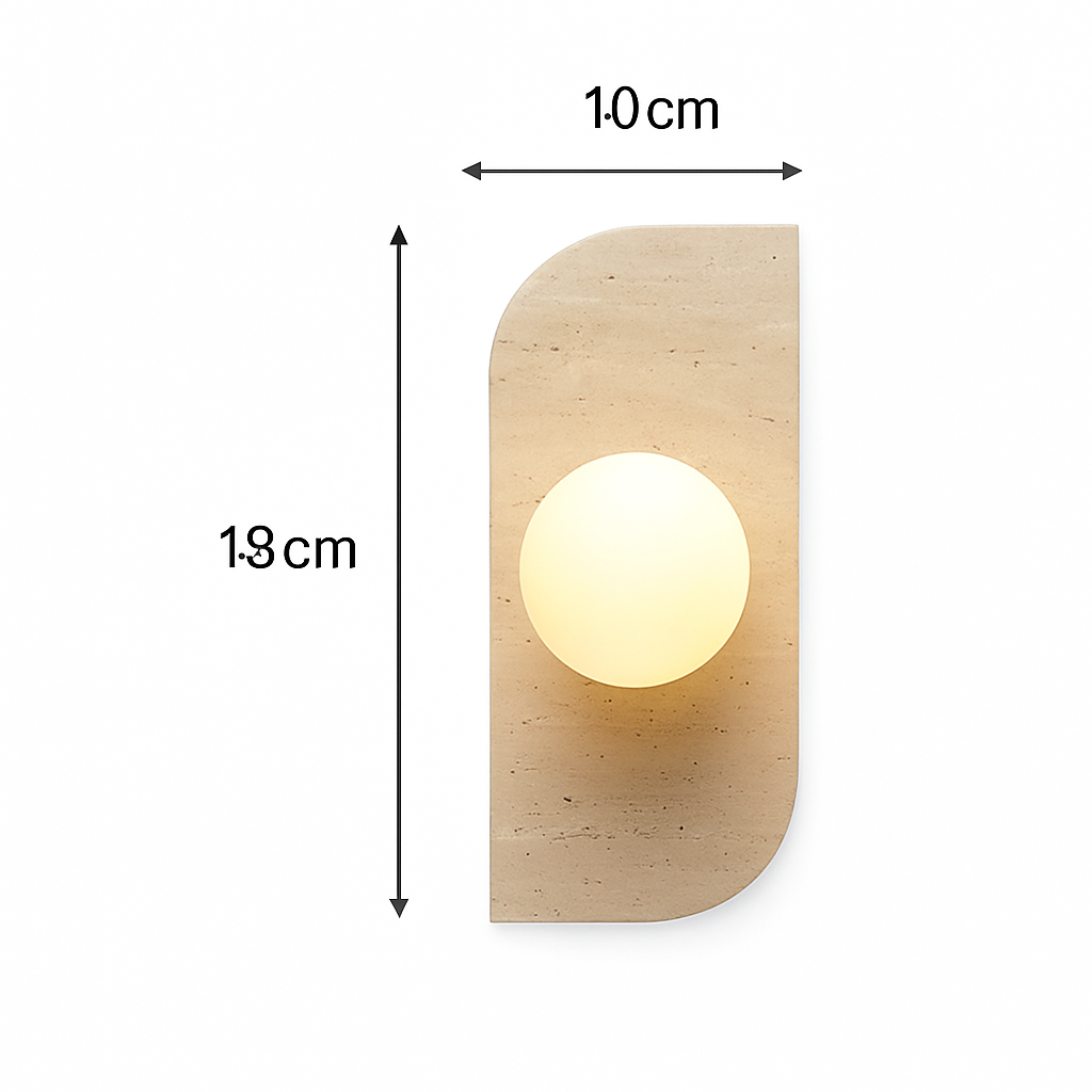 applique murale artistique en pierre naturelle pour luminaires d'ambiance
