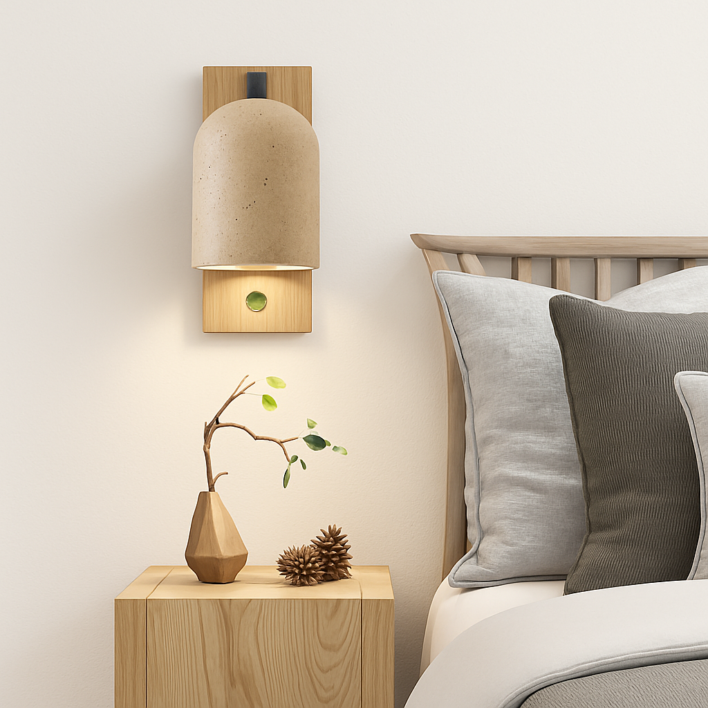 applique murale artistique en pierre naturelle pour luminaires d'ambiance