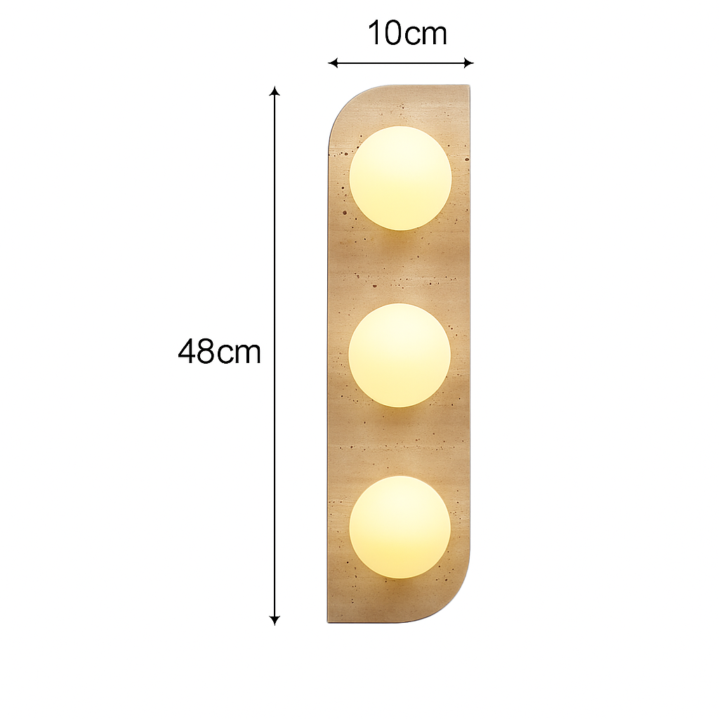 applique murale artistique en pierre naturelle pour luminaires d'ambiance