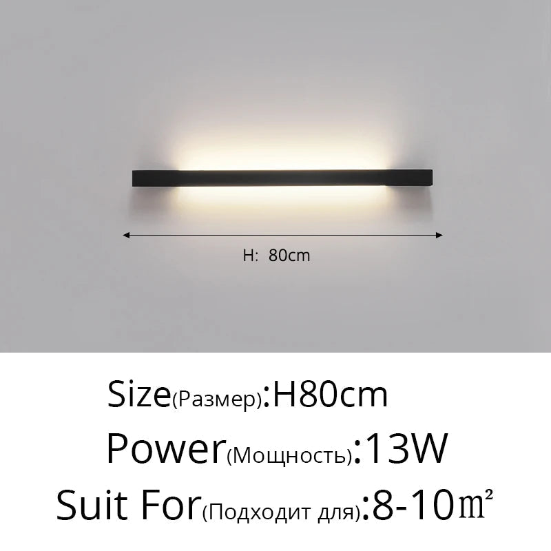 Applique murale à bande LED minimaliste moderne