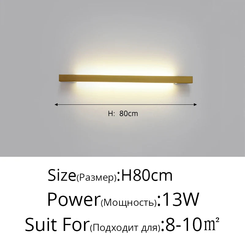 Applique murale à bande LED minimaliste moderne