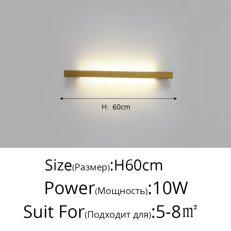 applique murale à bande led minimaliste moderne et créative