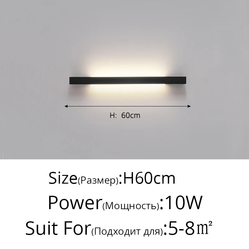 applique murale à bande led minimaliste moderne et créative