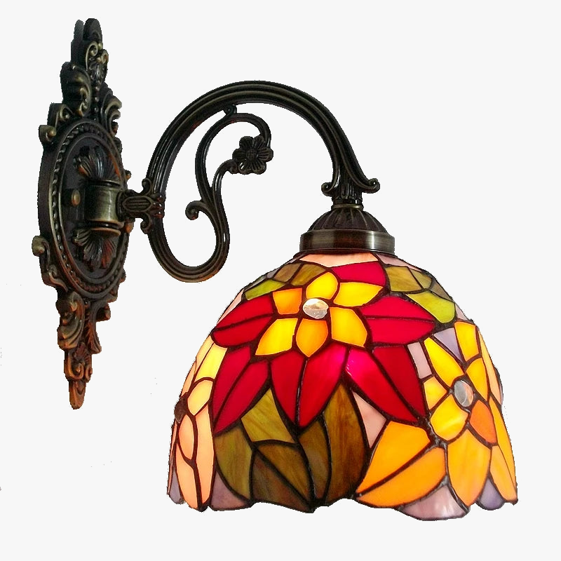 applique murale baroque américaine style tiffany pour éclairage décoratif