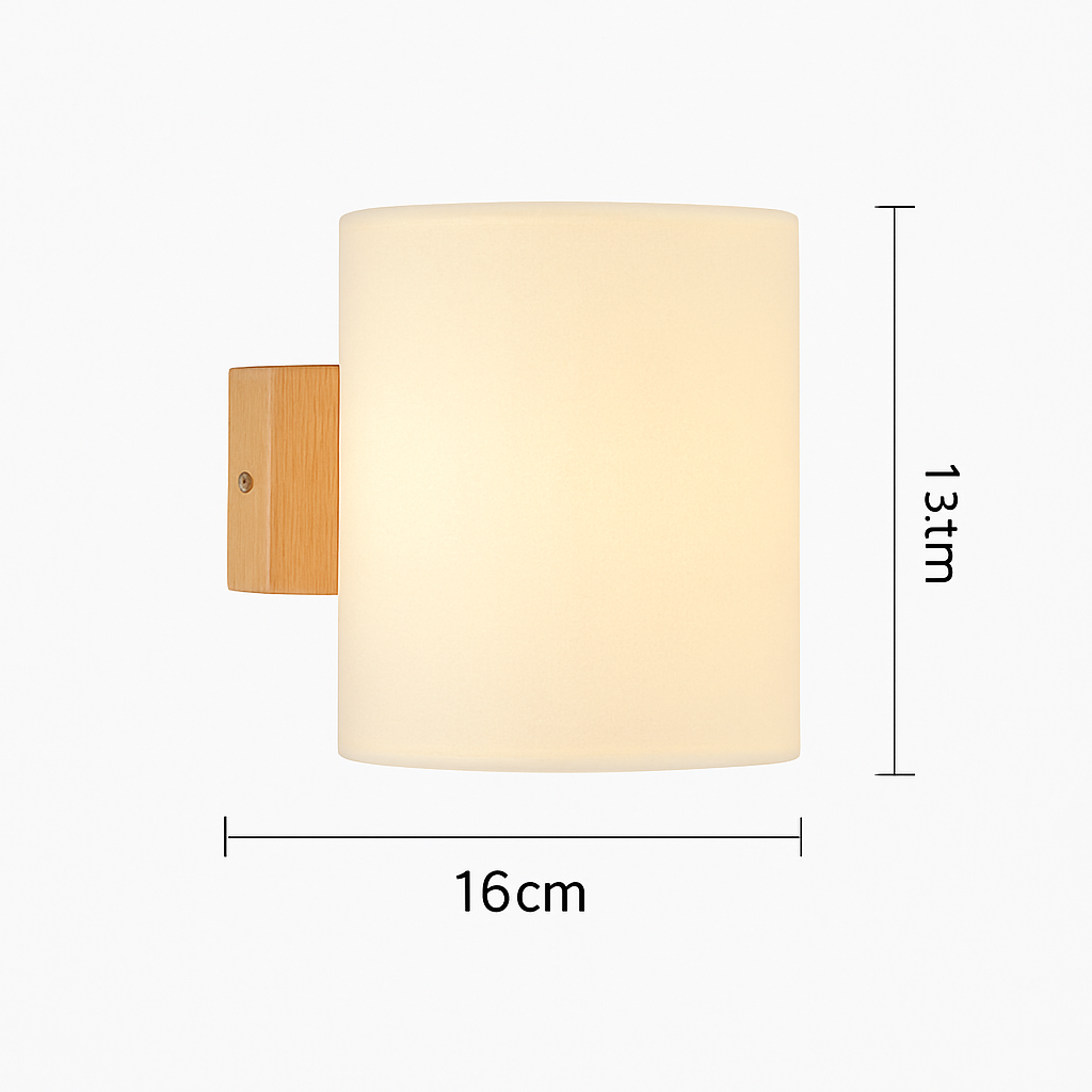 Applique murale bois verre LED nordique chevet maison intérieur