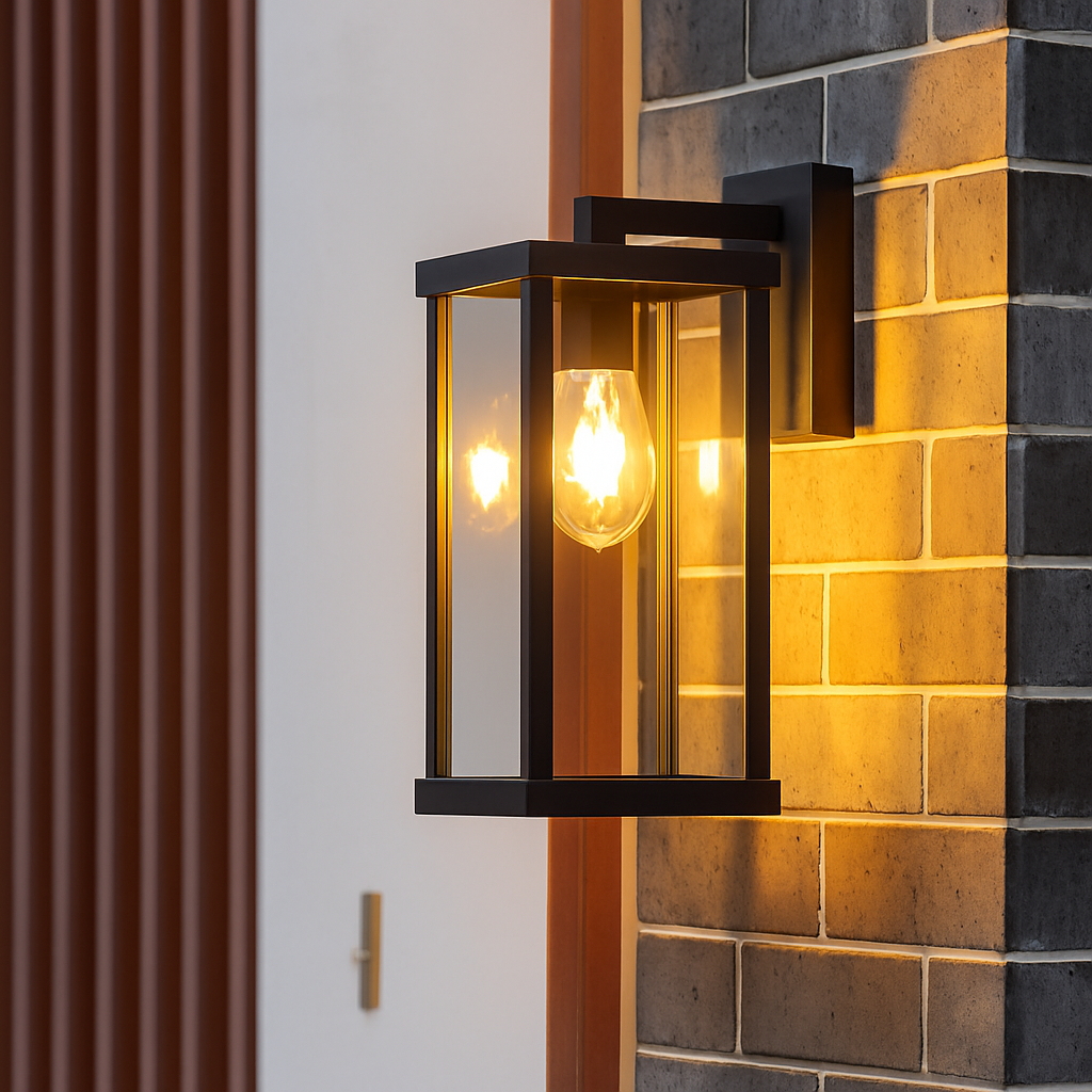 applique murale carrée en aluminium pour éclairage extérieur décoratif