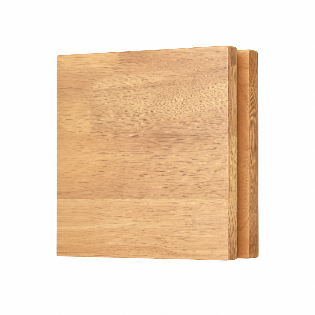 Applique murale carrée en bois naturel