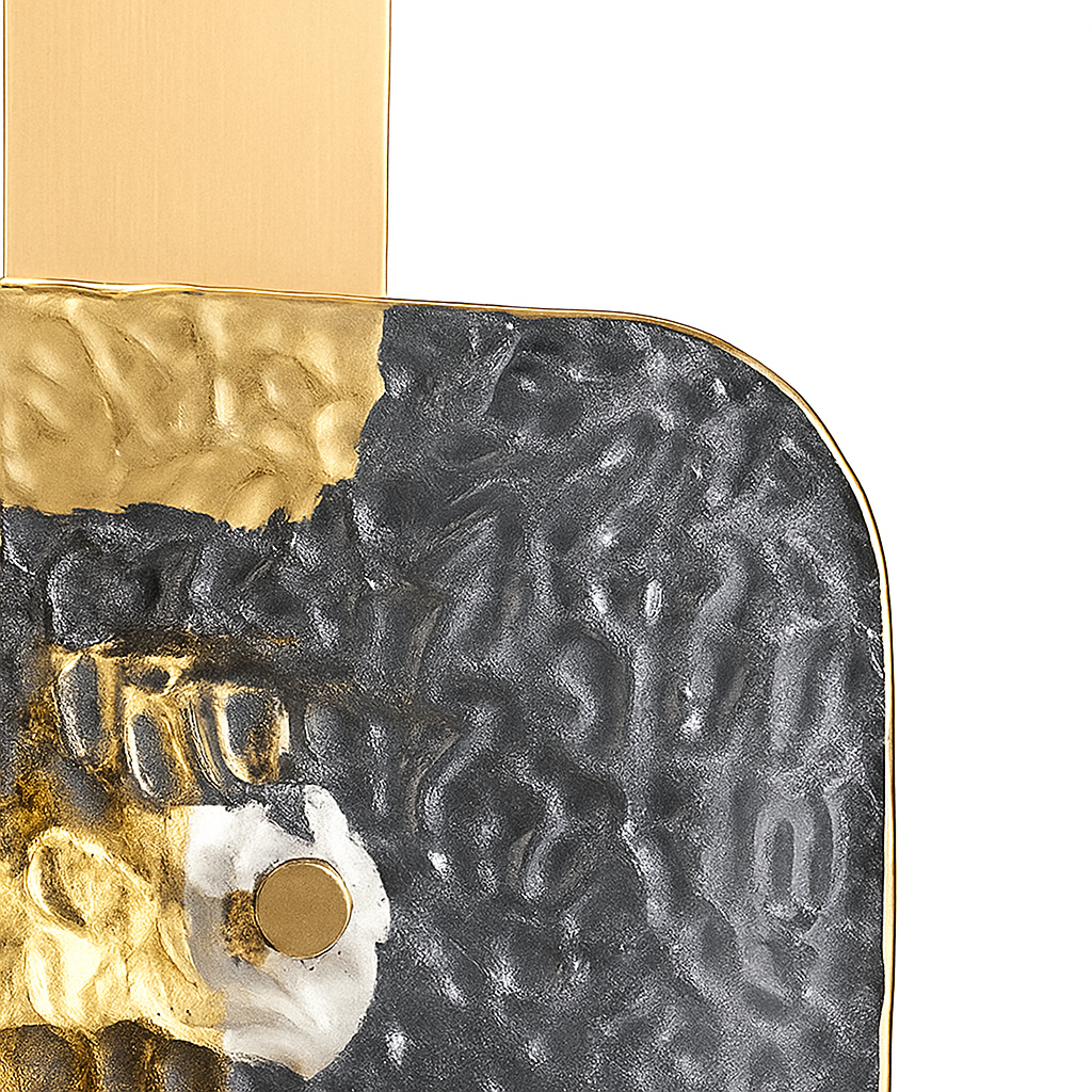 Applique murale carrée en cuivre de luxe post-moderne Simple