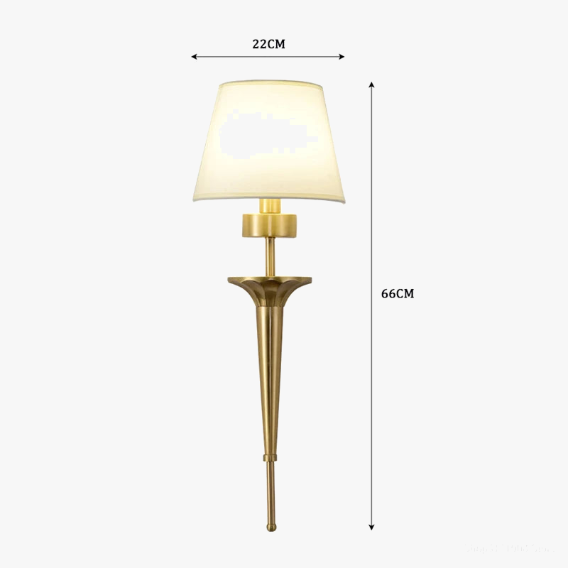 applique murale classique en cuivre led pour décoration maison