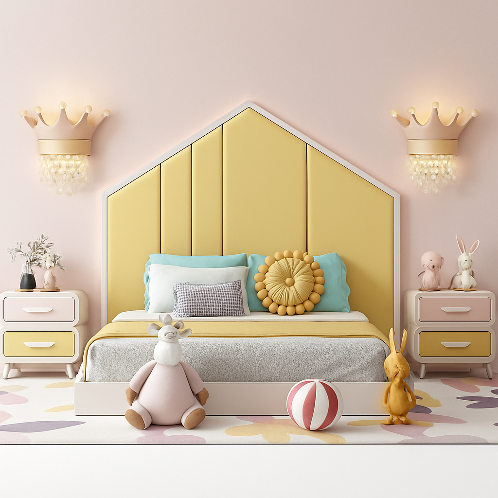 applique murale couronne créative en résine et cristal pour enfants