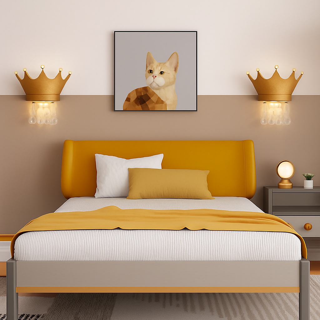 applique murale couronne créative en résine et cristal pour enfants