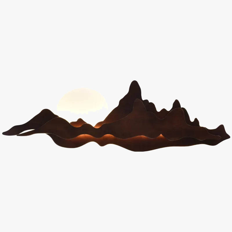 Applique murale créative Zen rétro thé en bois massif