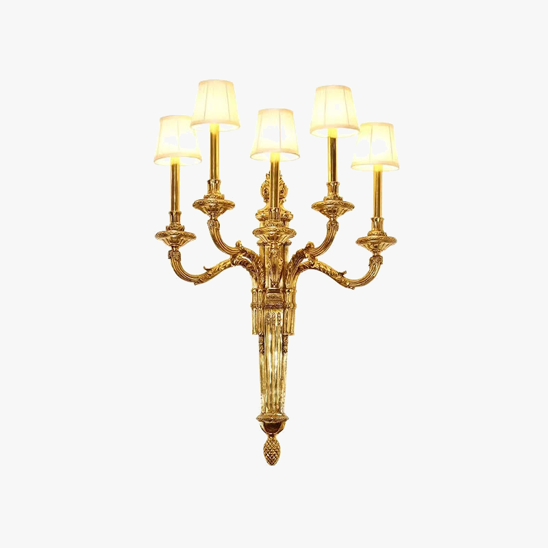 Applique murale cuivre style rococo