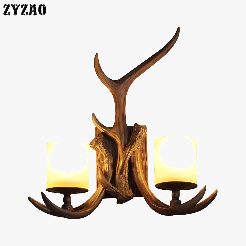 applique murale décorative en bois de cerf pour intérieur
