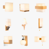 applique murale décorative nordique en verre et bois design intérieur